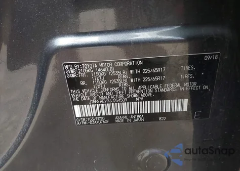 2018 Toyota Rav4 Xle from USA, damaged, VIN JTMRFREV9JJ254509